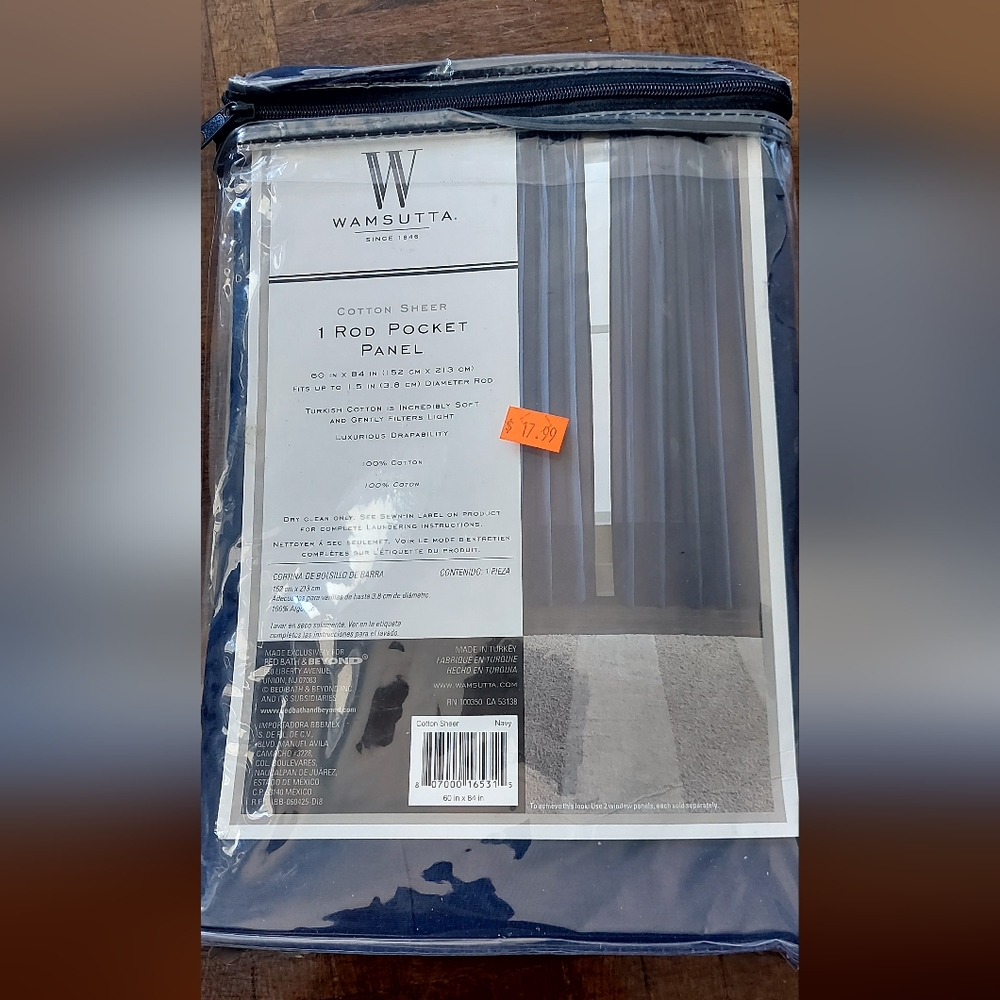 One panel cotton sheer curtain